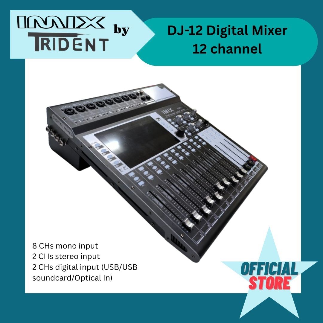 IMIX Digital Mixer 12 channel 7 inches touch screen 16 DSP dual FX 8 ...