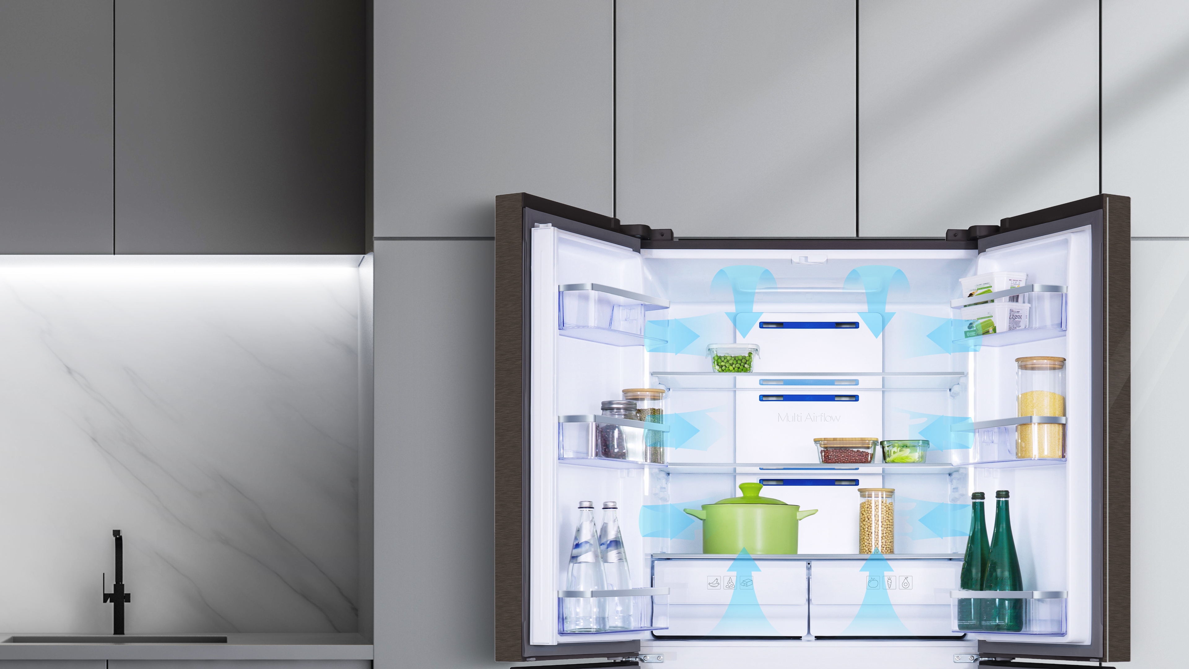 TCL 15.18 cu.ft. Twin Eco Inverter Cross Door Refrigerator - TRF ...