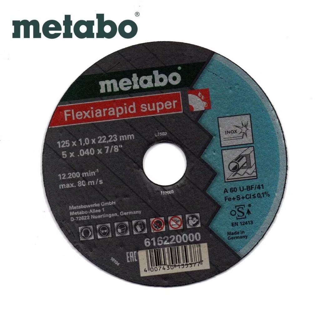 Metabo Cutting disc 4inch for Stainless Super Thin (sold 10pcs per box ...
