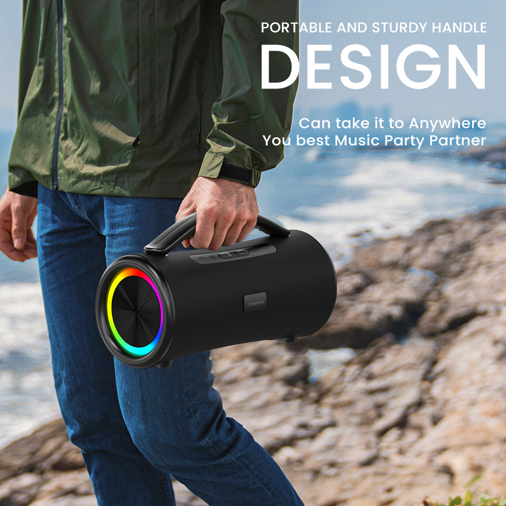 Orashare 40W Bluetooth Speaker Powerful Sound With RGB Light Deep Bass ...