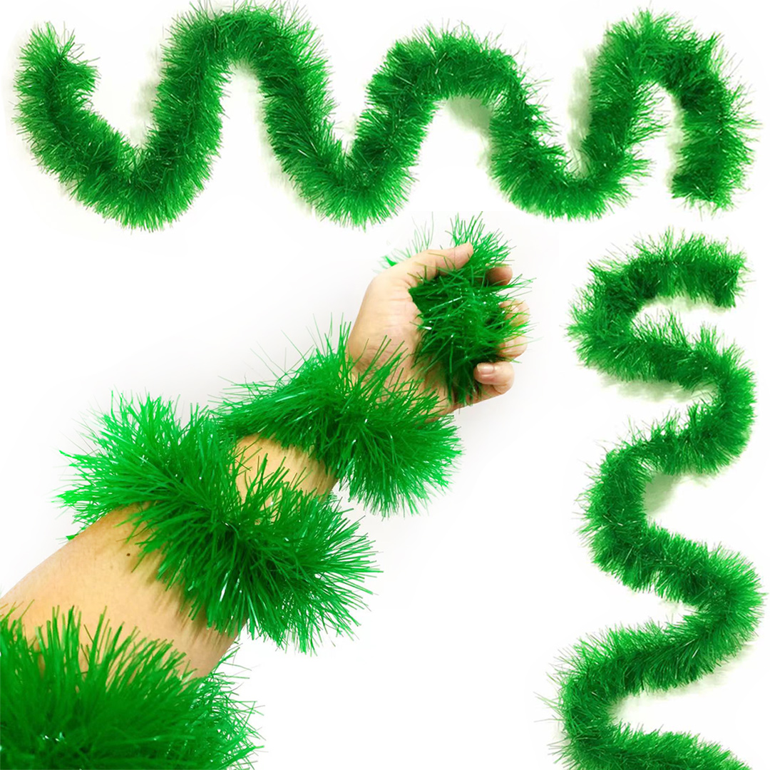1.6M Pure green christmas garland/Green garland/decor/ribbon/prop ...