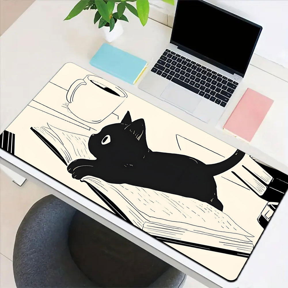 1pc Cartoon Black Cat Large Mouse Pad computer mat Desk Mat keyboard ...