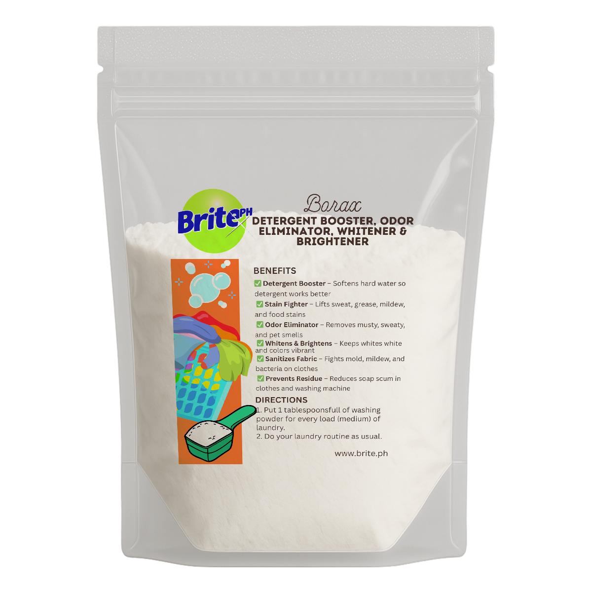 BritePH BORAX – Multi-Purpose Laundry Additive (Premium Grade ...
