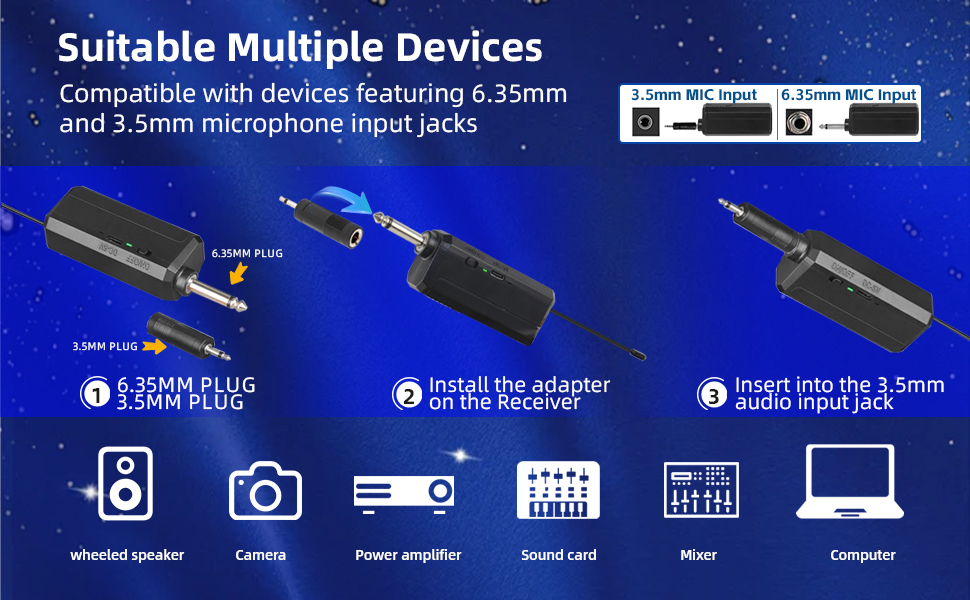 Wireless Microphone videoke set karaoke UHF charging microphone 1280mA ...