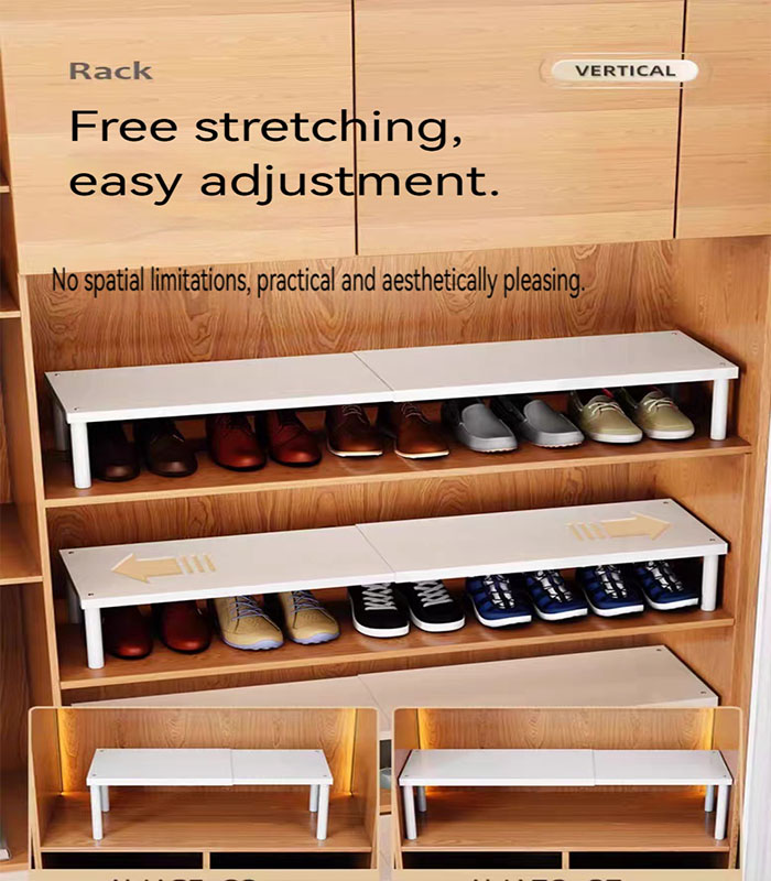Retractable shoe cabinet layered partition shoe rack compartment ...