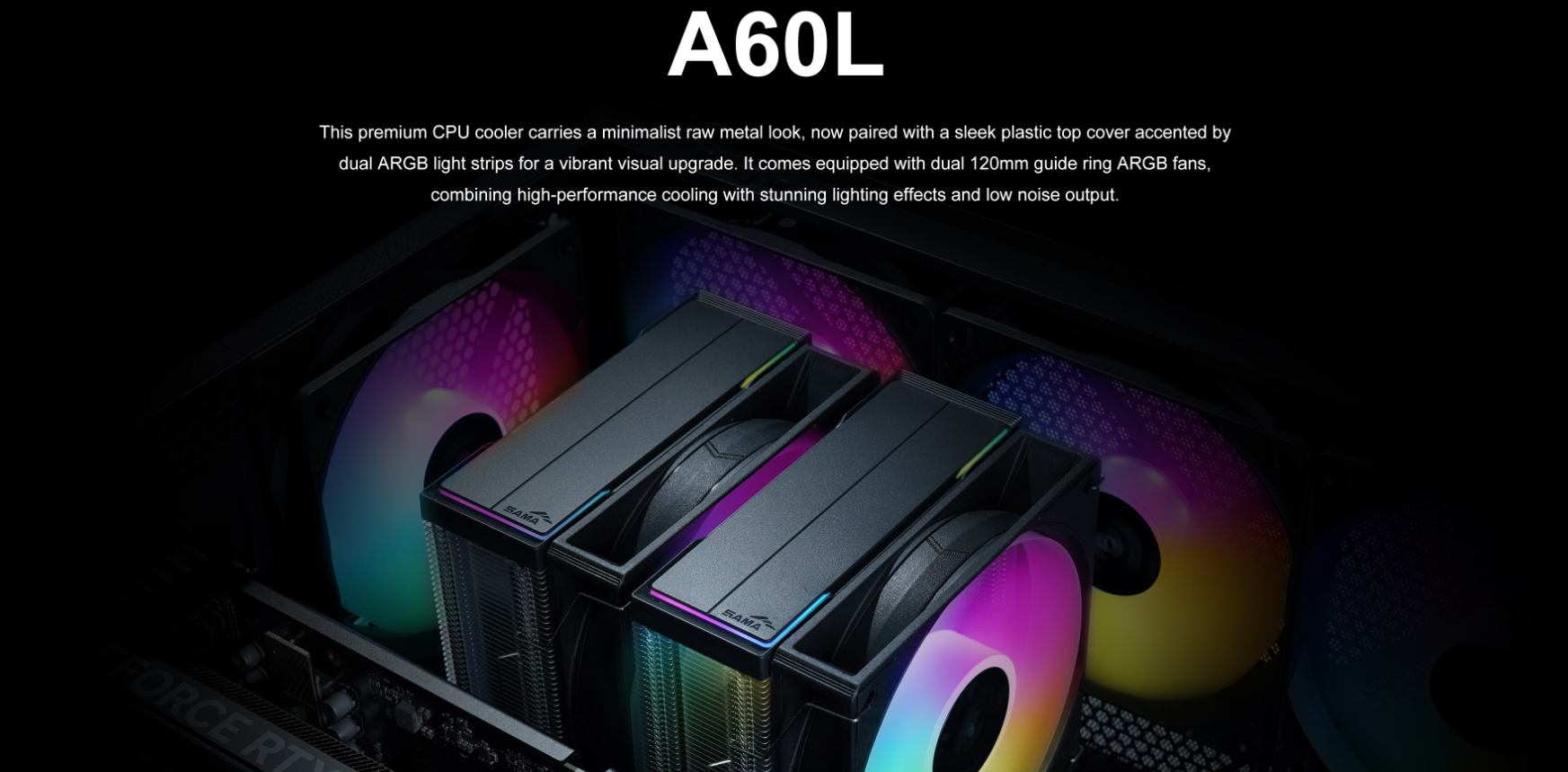 SAMA A60 ARGB Dual Tower CPU Cooler | Shopee Philippines