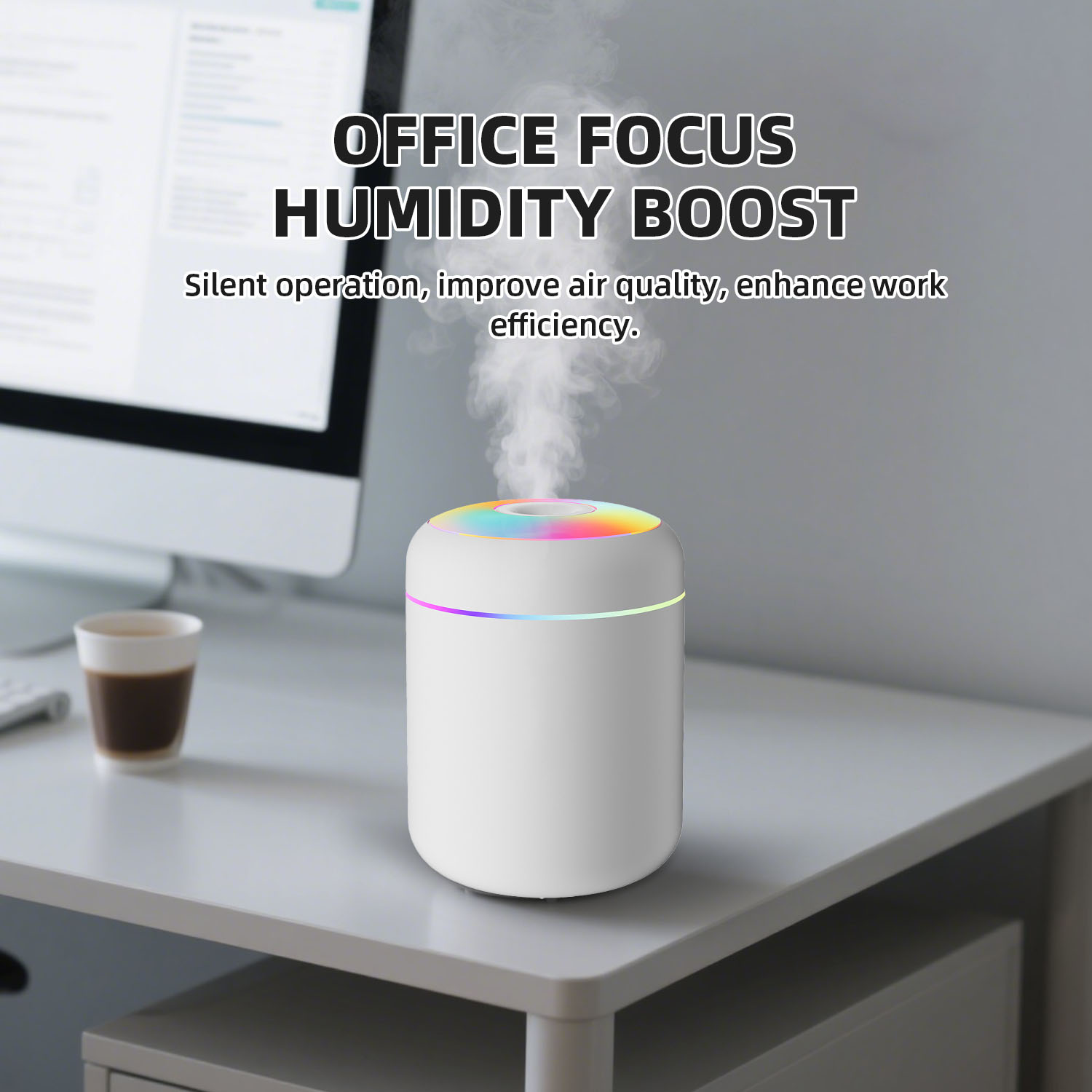Air Humidifier Mini Atomizer USB Colorful LED Automatic Aroma Diffuser ...