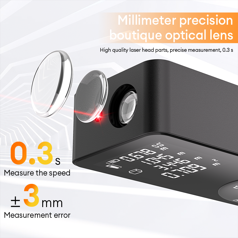 TaskTool 60m Laser Rangefinder Handheld Electronic Ruler Line ...