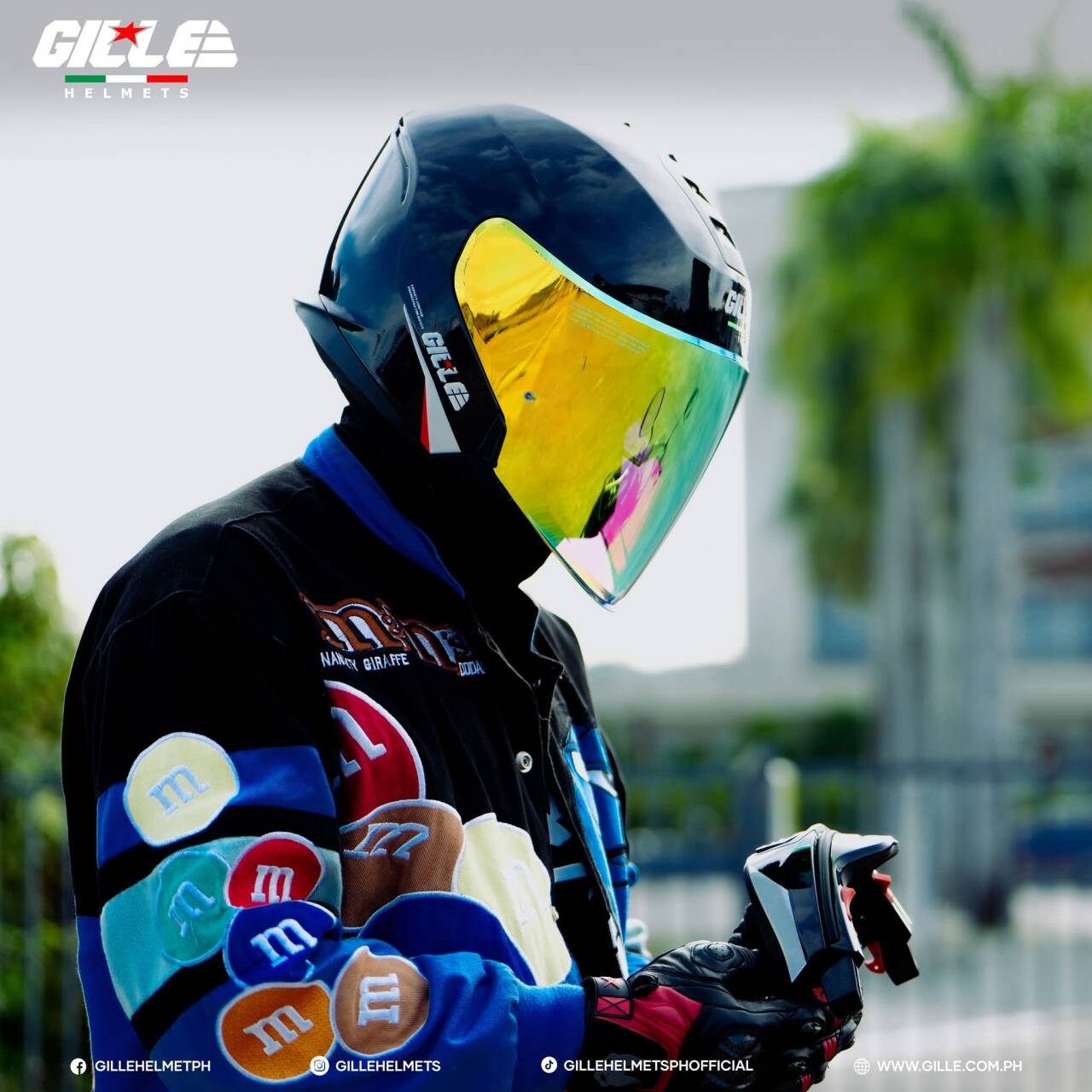 【𝑫𝑬𝑻𝑨𝑪𝑯𝑨𝑩𝑳𝑬】GILLE BALLISTIC 2in1 Dual Visor Helmet Full Face Modular ...