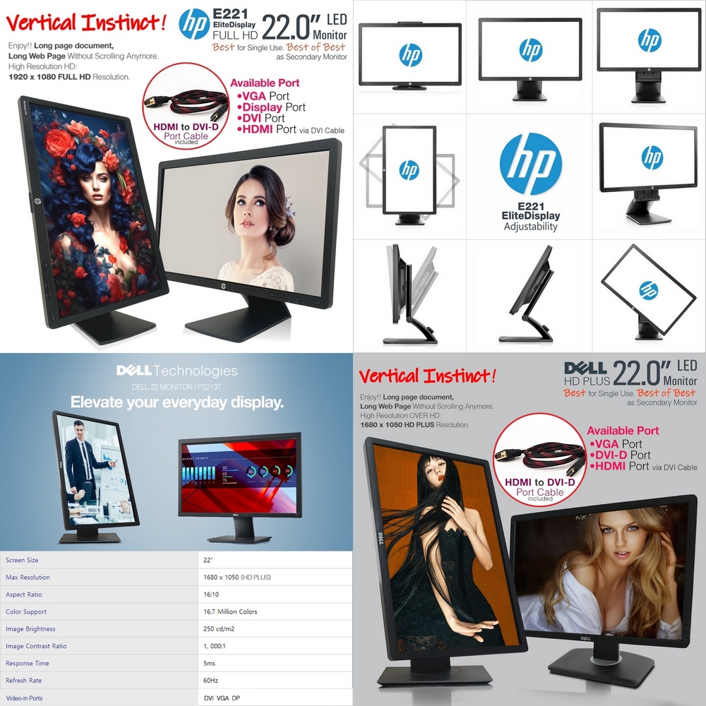 Top Brand PC Desktop Computer Full Set - Intel i5 9th 8th 6th LED ...