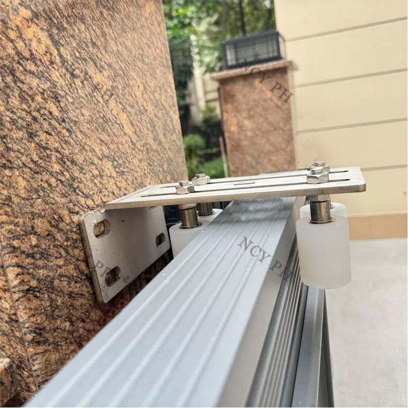 COD stainless Sliding Gate Top Guide Roller set with L bracket | Shopee ...