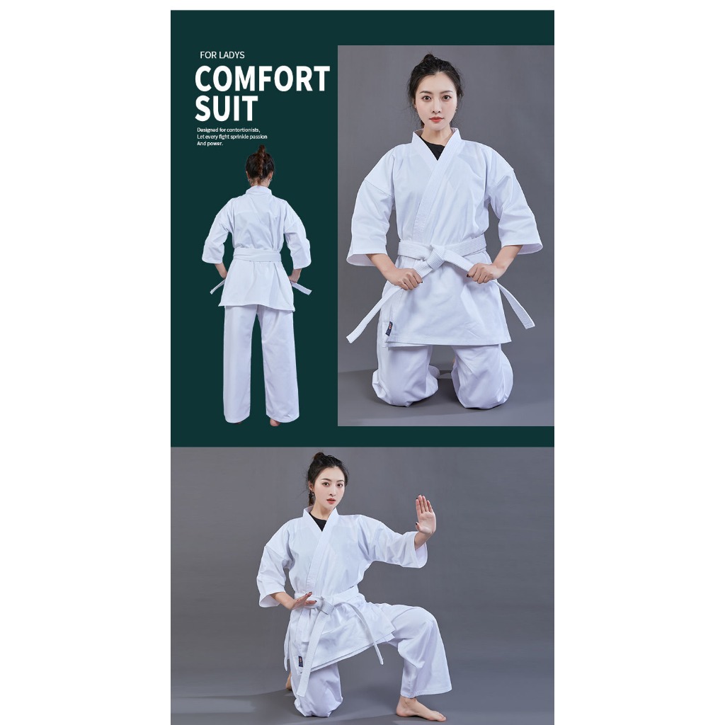 [TOP] White Belter Karate Uniform Sportwear Taekwondo Karate Martial ...