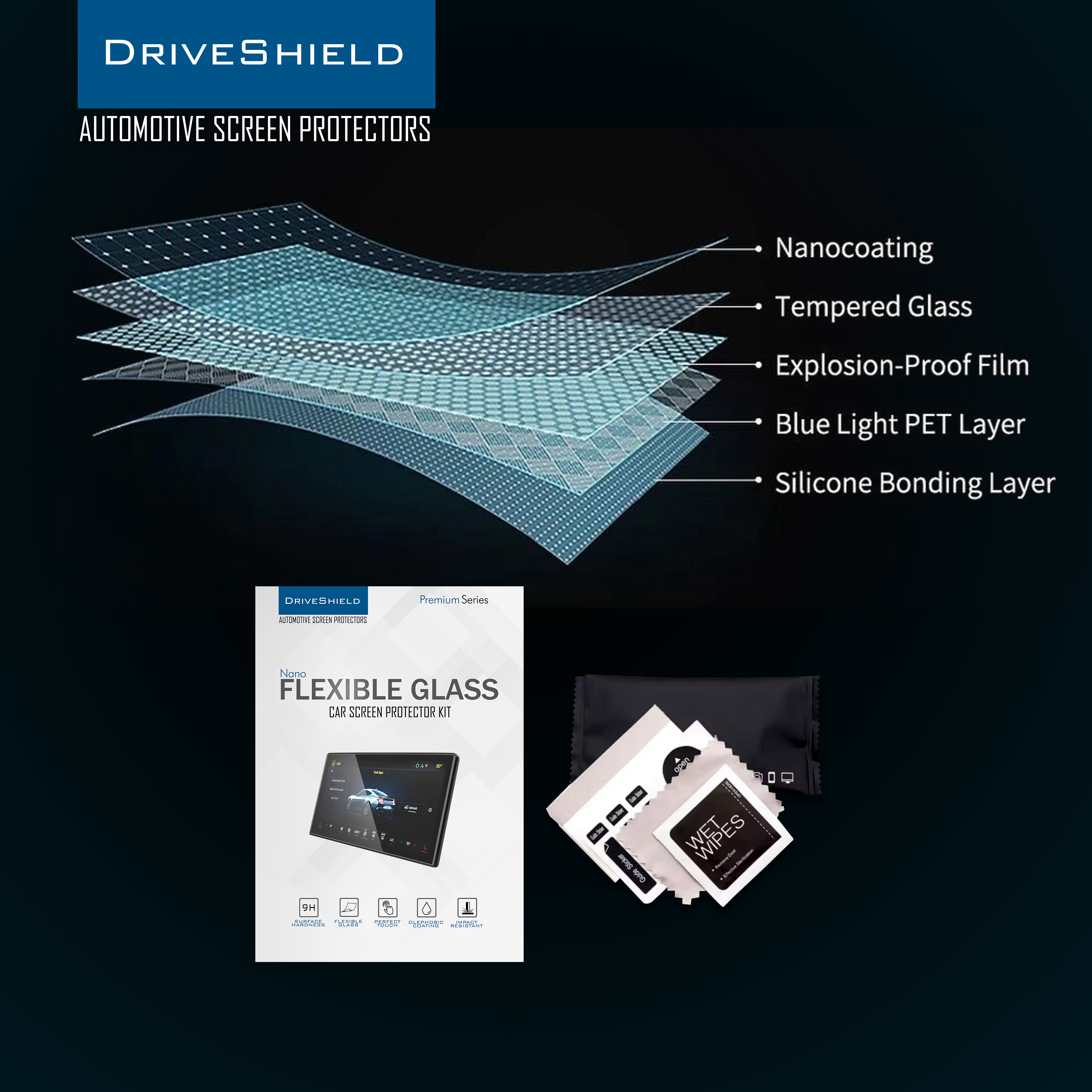 DriveShield Flexible Glass Screen Protector for Isuzu DMAX 2020 to 2025 ...