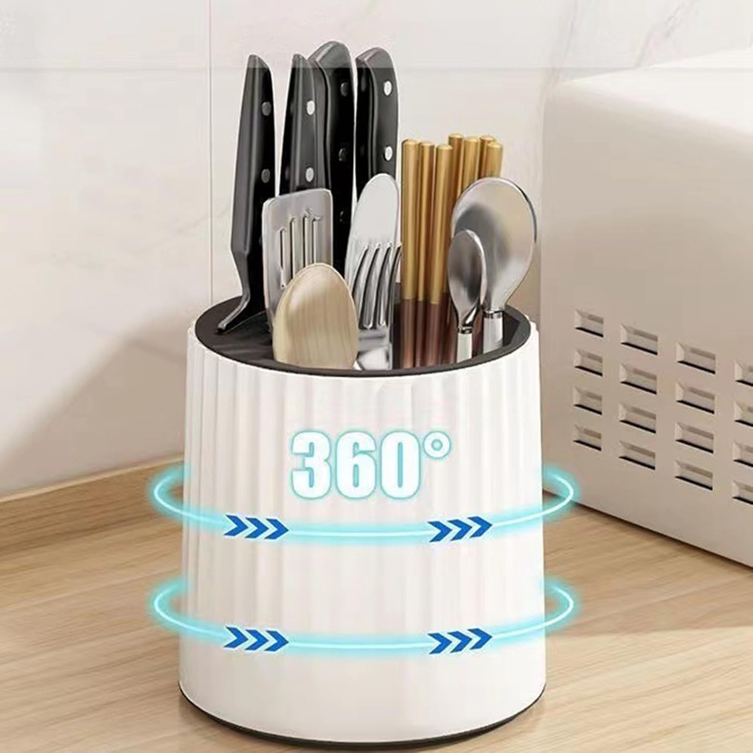 Kitchen 360° Rotating Knife Holder Multifunctional Household Chopsticks ...