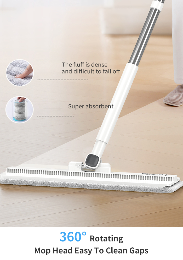 ZOLELE M21 Floor Mop Cleaning Flat Mop 2in1 360° Spin Mop Dry and Wet ...
