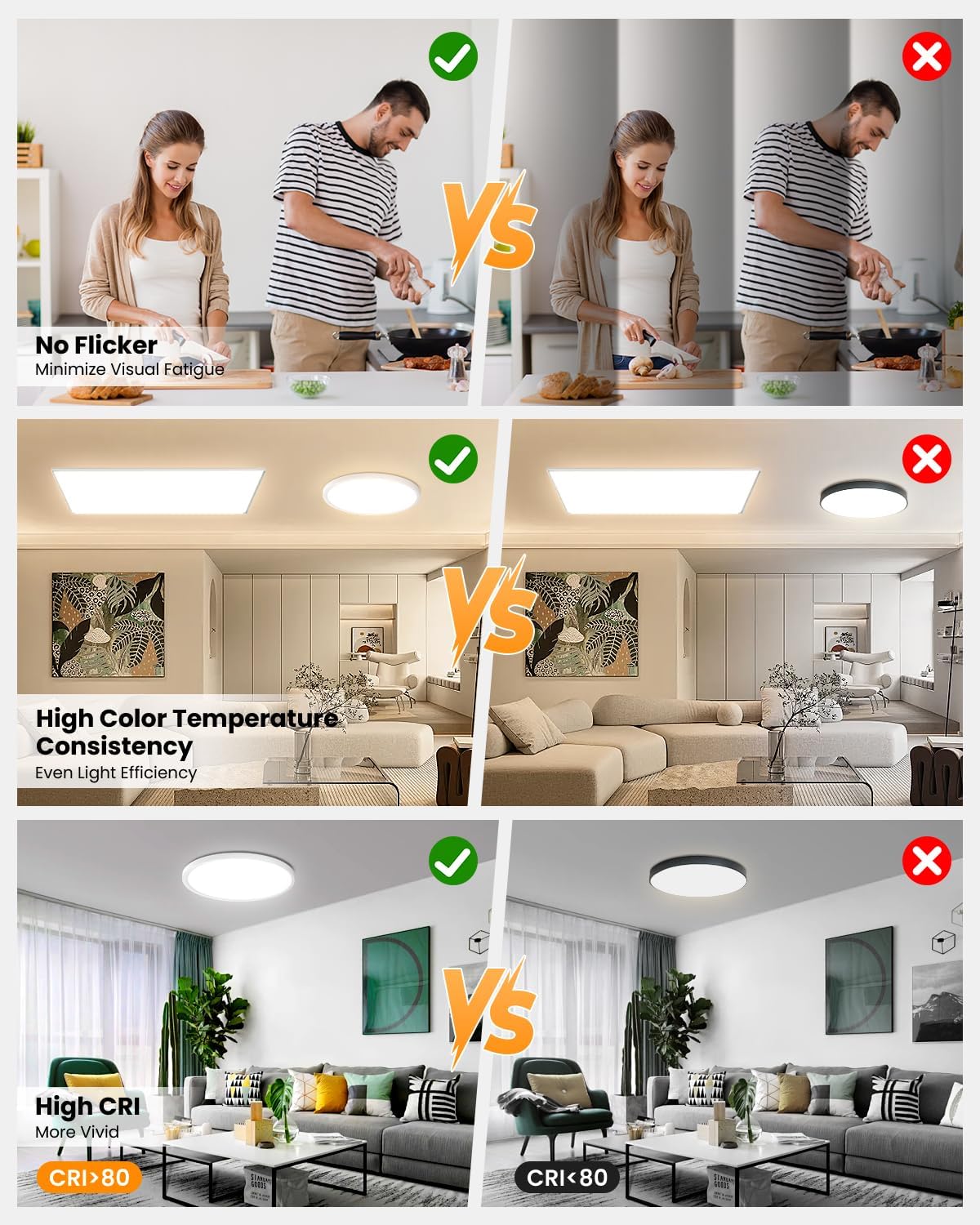 White Pin Light Surface Mounted Round Square LED Ceiling Light LED ...