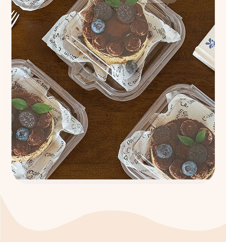 10PCS Transparent Toast Packaging Box | Disposable Baking Pastry Box ...
