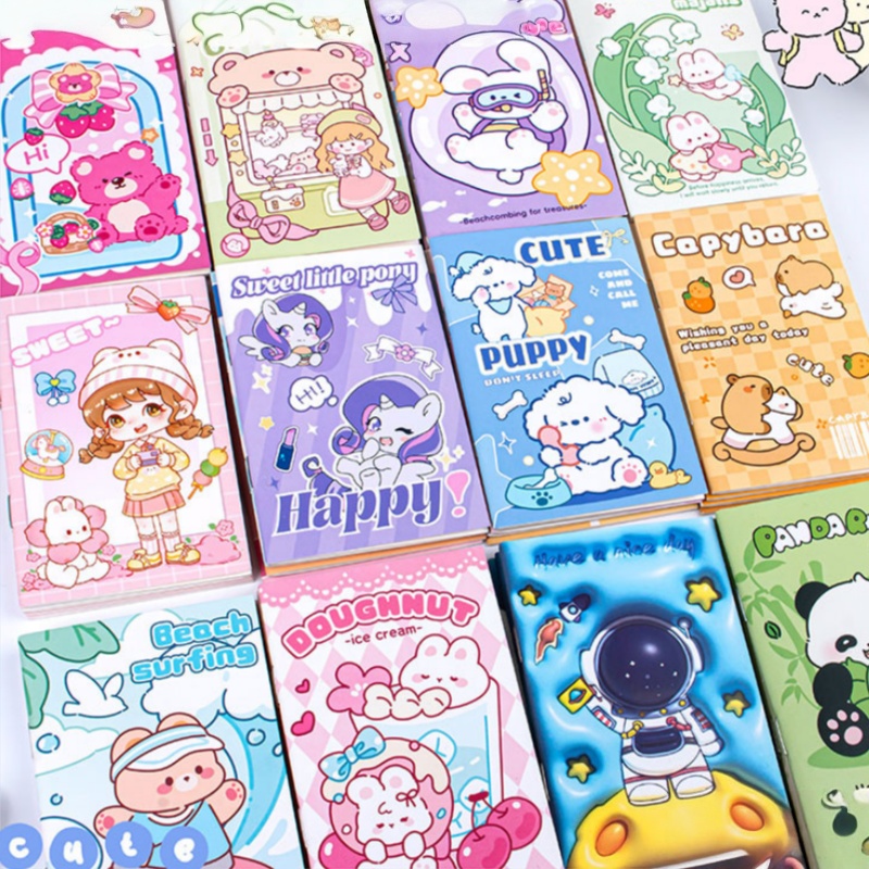 Cute Mini Notebook Cartoon Diary Notepad Portable Soft Copy School ...