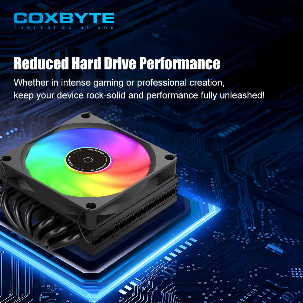 COXBYTE CPU COOLER FAN 30V6 Low Profile Radiator height 45mm ARGB FAN ...