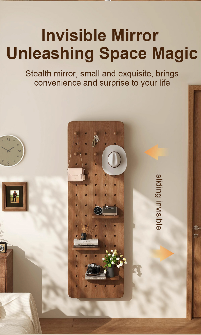 Wall hanging integrated mirror full body mirror perforated board ...