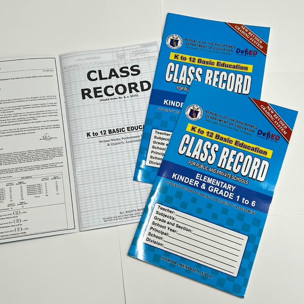 Class Record for K to 12 Basic Education (Elementary & High School ...