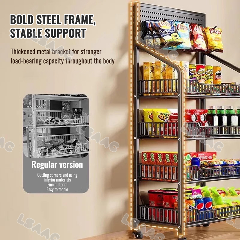 Supermarket Shelves Display Rack Grocery Rack 5 Layers Display Rack For ...