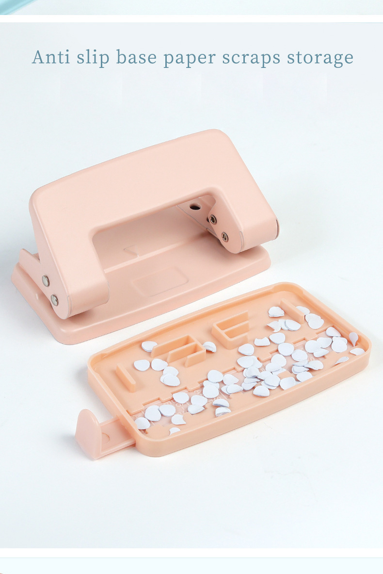 2 Hole Puncher 10 Sheet Capacity Adjustable Ruler Double Hole Puncher ...