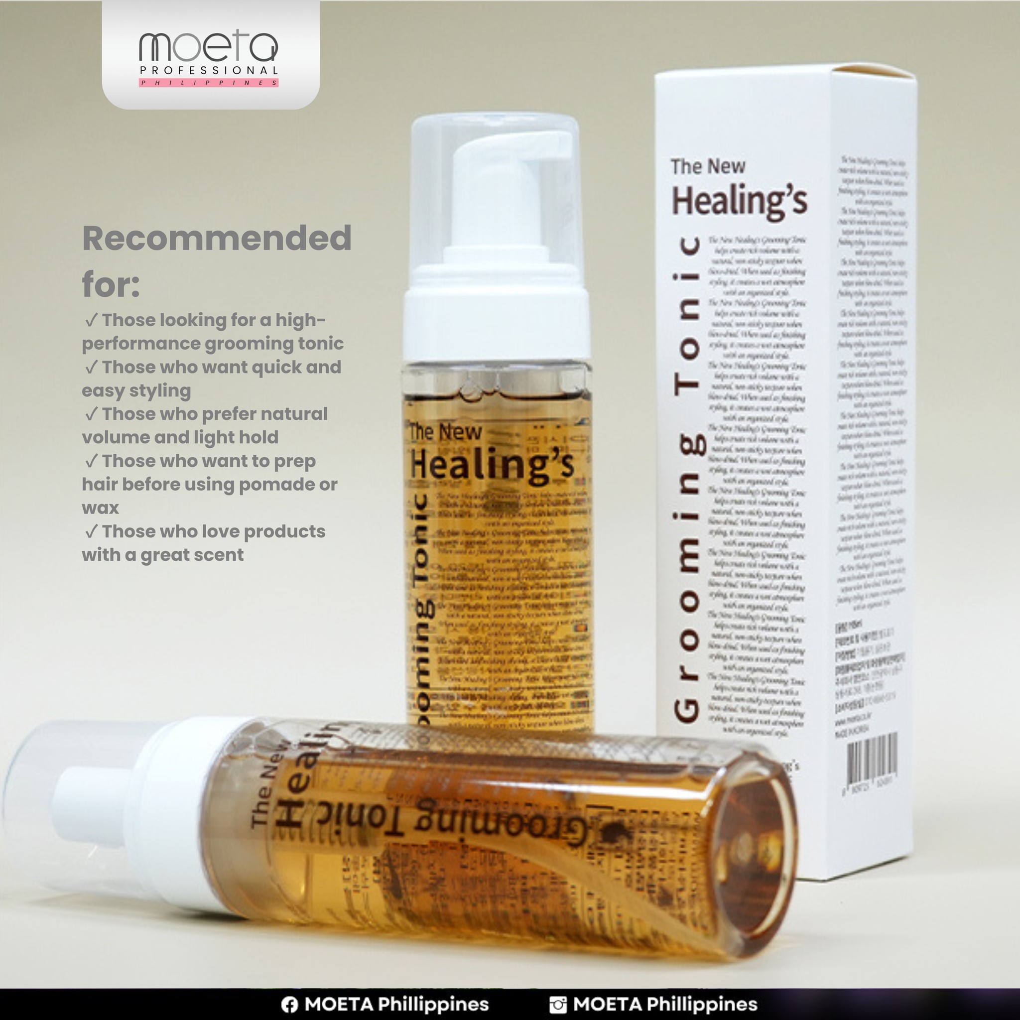 Moeta Grooming Tonic - Easy Hair Styling & Freash Finish 195ml [From ...