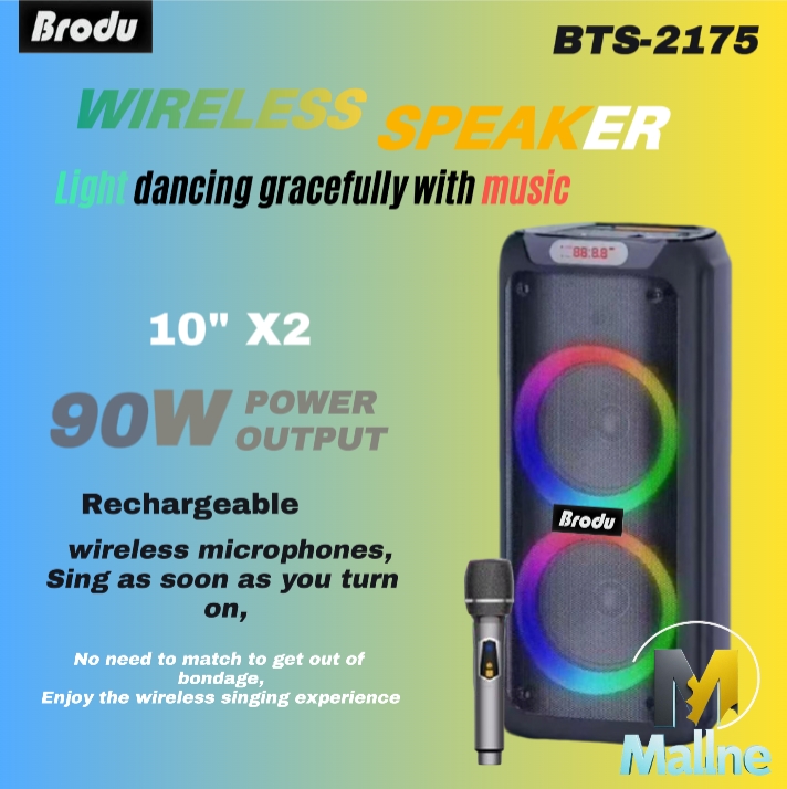 Brodu BTS-2173 IKARAOKE BOX professional system Bluetooth speaker with ...