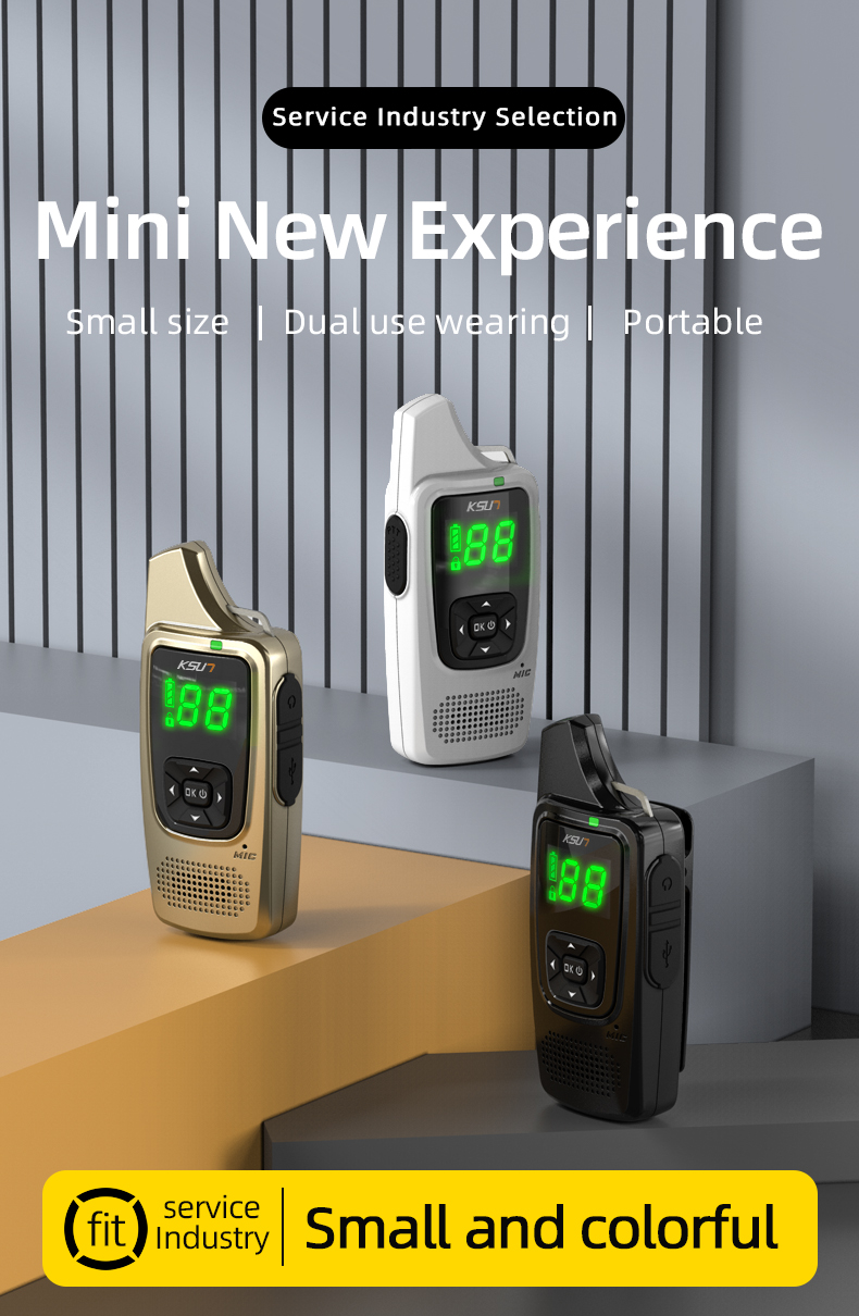 KSUN MINI Walkie Talkie V6 3KM VOX Range Radio amateur for Camping ...