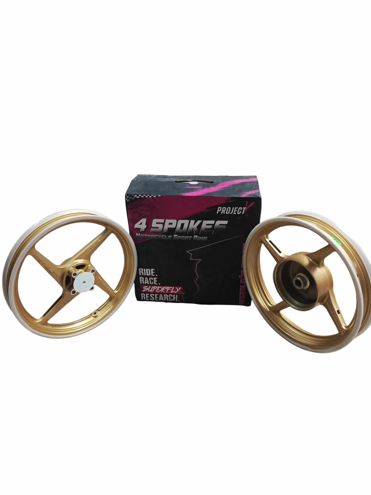 SUPER FLY PROJECT 4 SPOKES MAG/RIMS FOR HONDA BEAT (GOLD) | Shopee ...