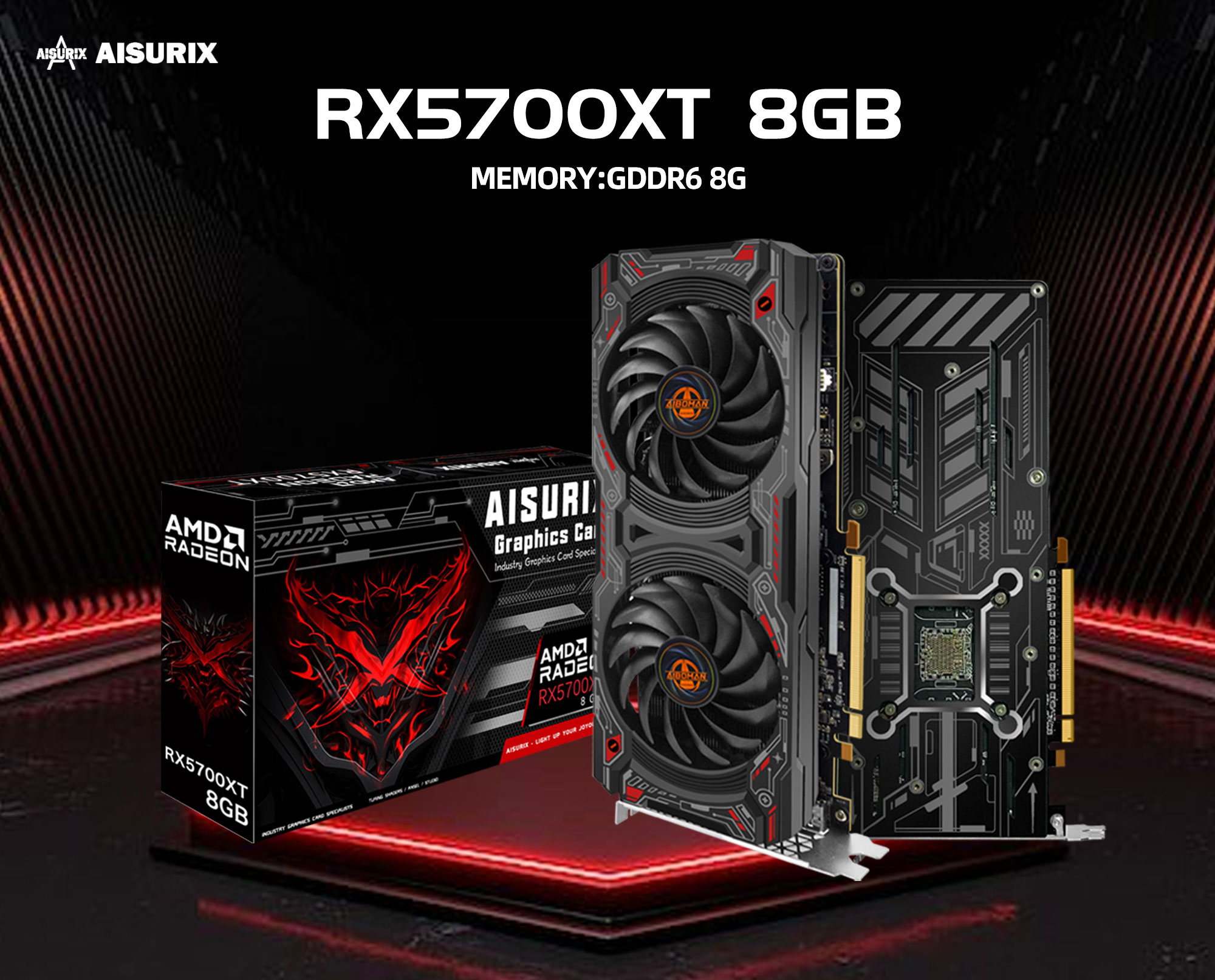 AISURIX New Graphics Card RX 5700 XT 8GB Gaming Computer GPU Video card ...