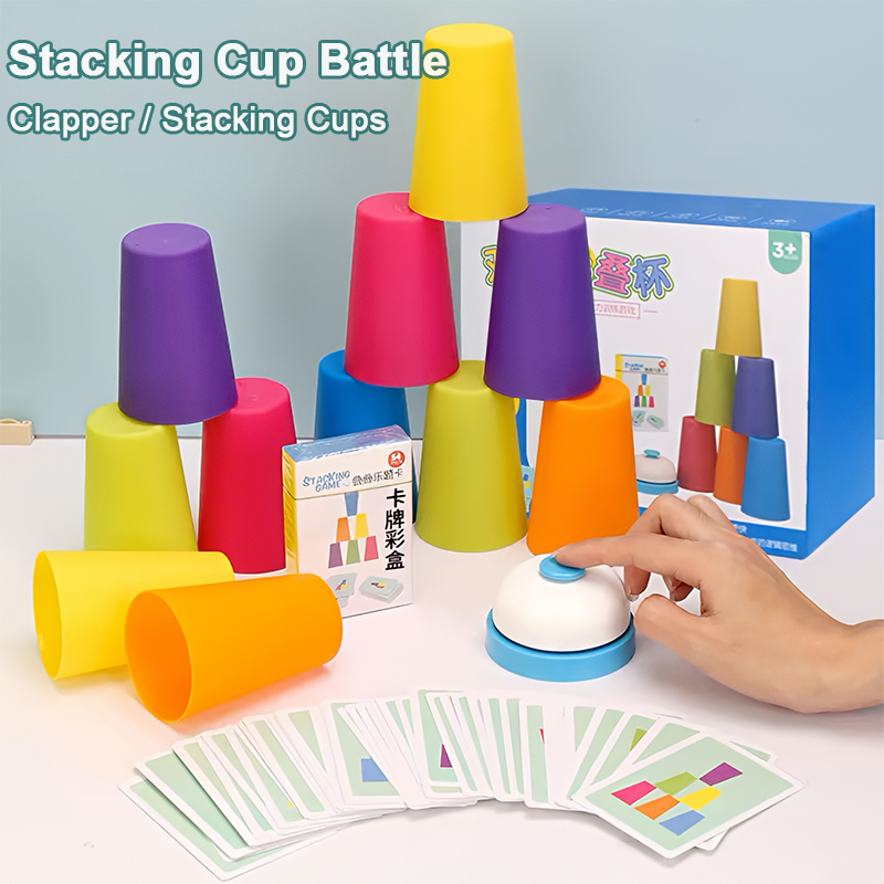 Double Stack Cup Game With Cards Stacking Cup Battle Game Intellectual ...