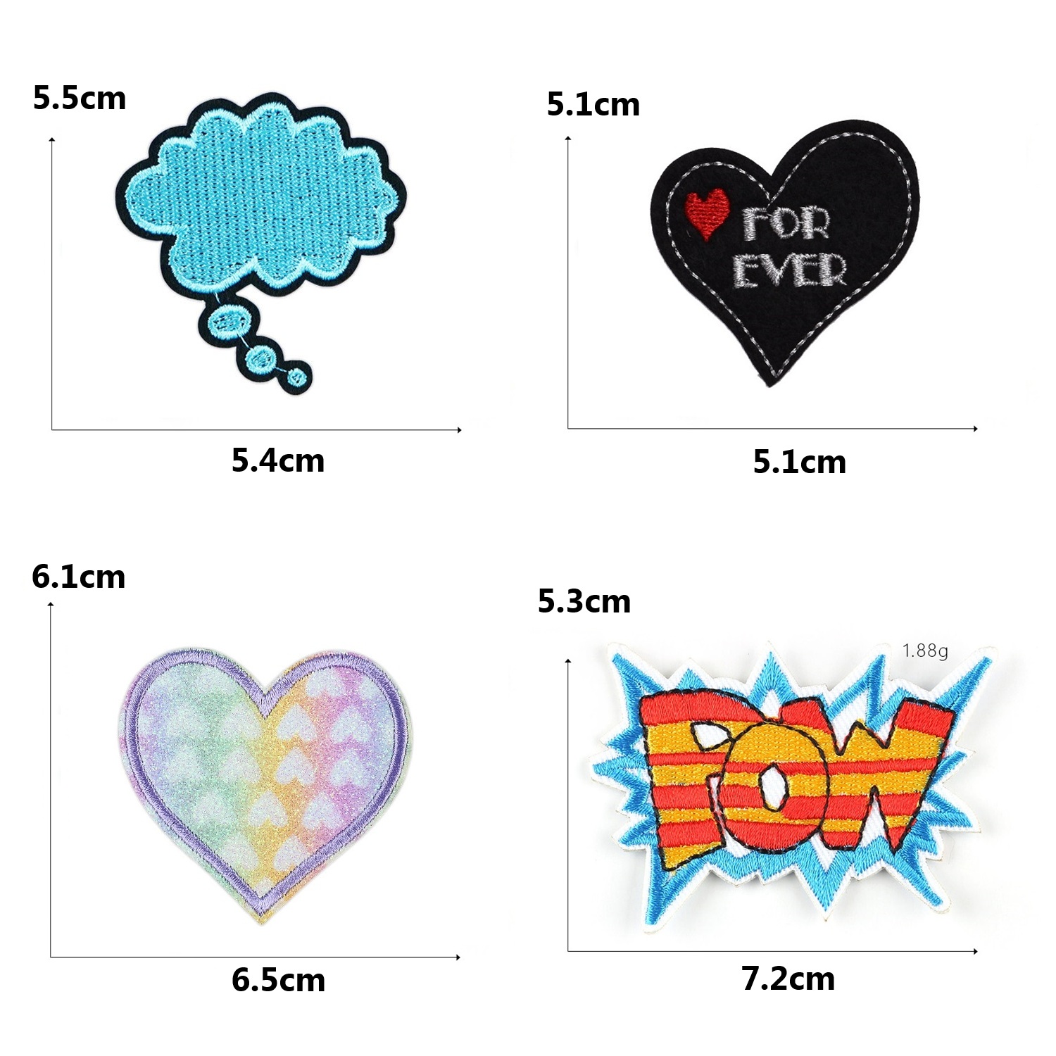 Cute Graffiti Embroidery clothes patch stickers Iron patches clothes ...