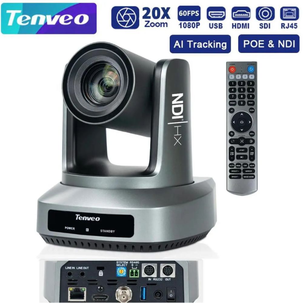Tenveo UV630A-NDI AI Auto Tracking PTZ Camera HD1080P 60fps 20x / 30x ...
