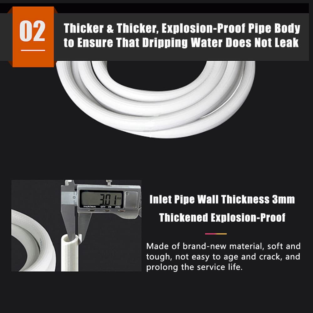 2.5/5/15m Optional Automatic Washing Machine Water Inlet Pipe Universal ...