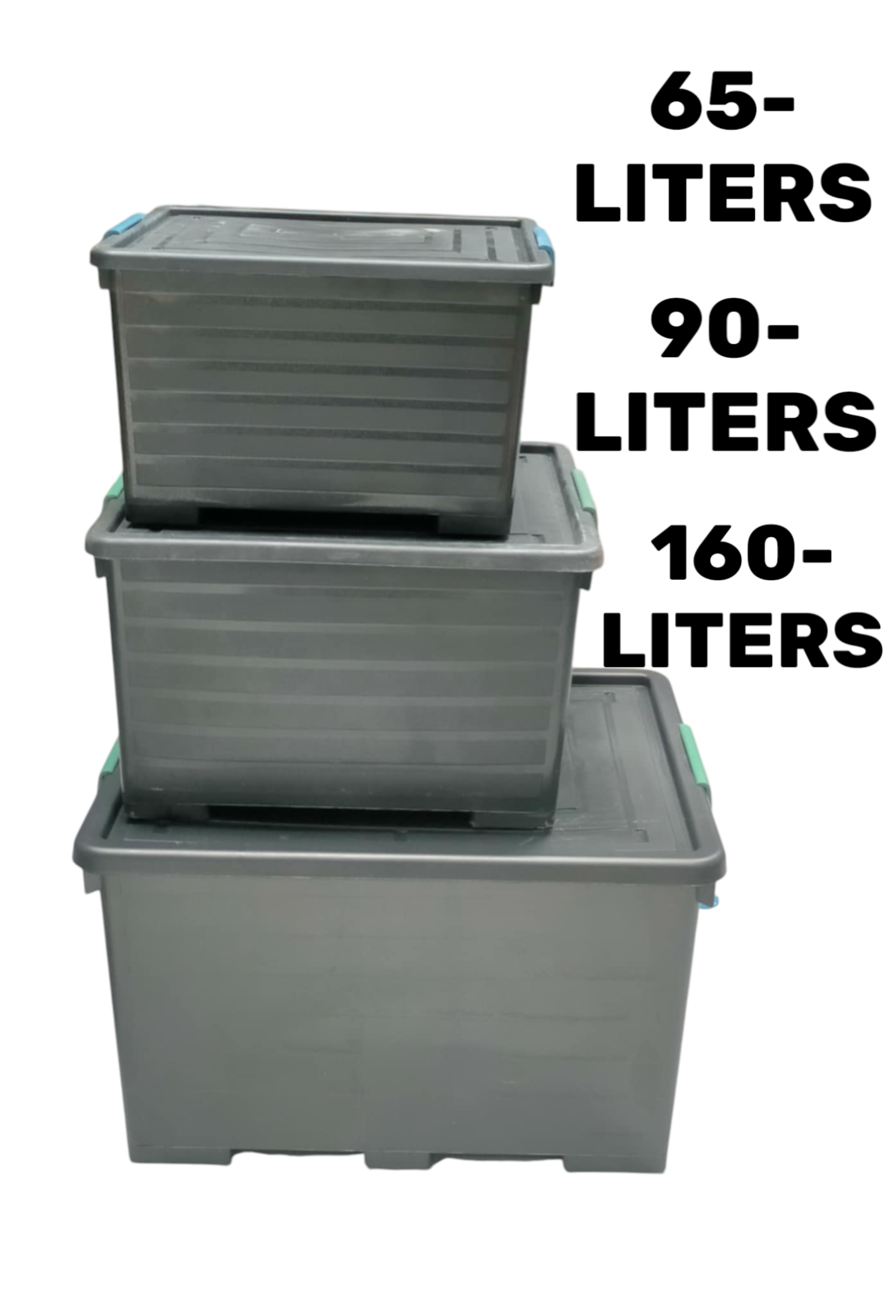 STORAGE BOX 160L , 90L, 65L HEAVY DUTY STORAGE BOX WITH WHEELS AND ...