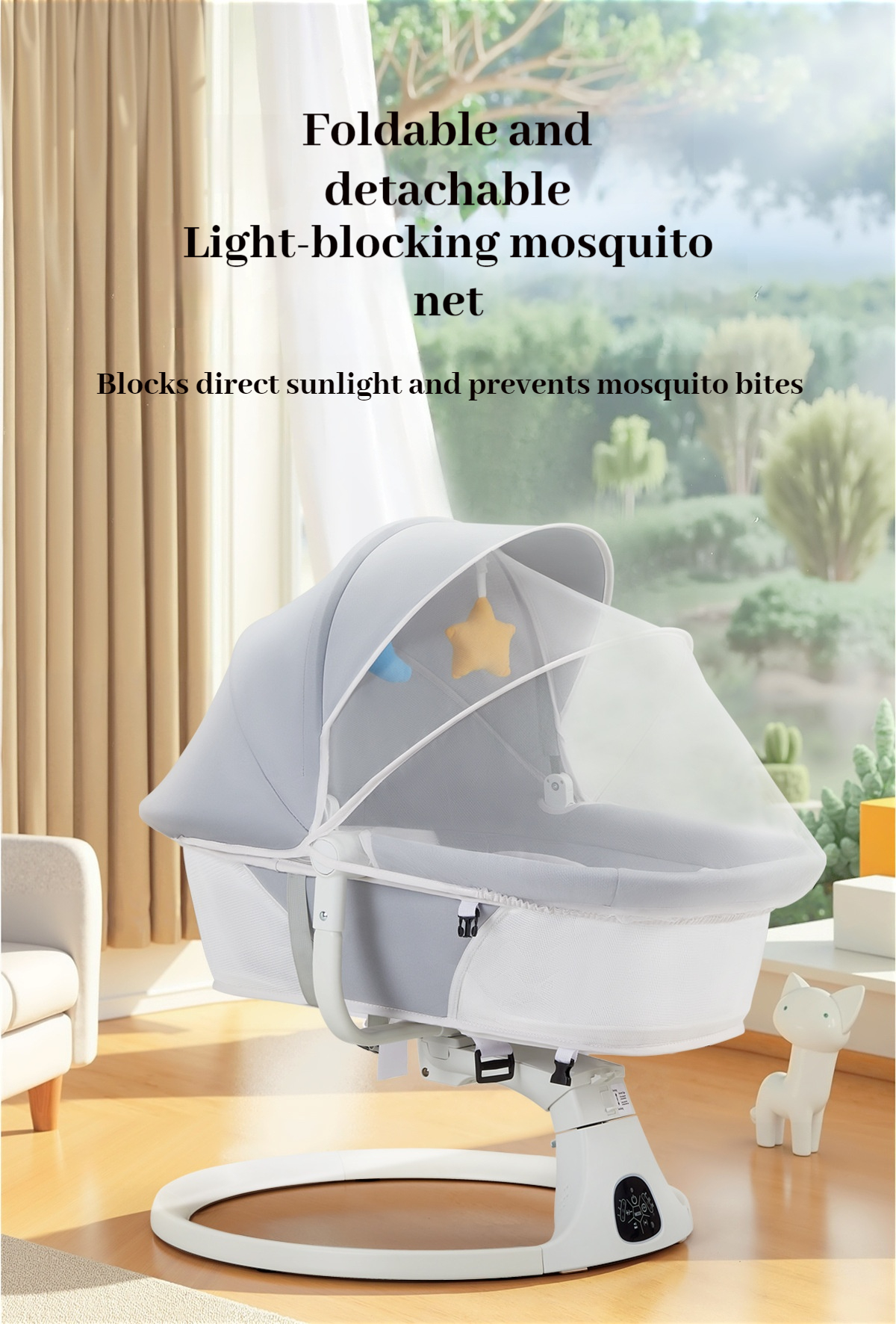 2in1 Baby Electric Rocking Chair With Bed Bluetooth Remote Control Baby ...