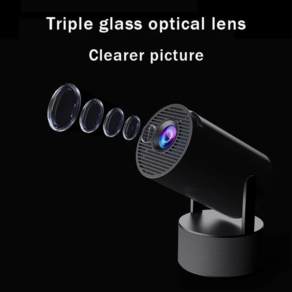 HY300 Pro KTV cinema type stereo projector ultra Android 11 WiFi 6 ...