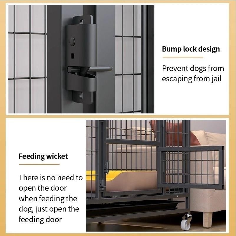 TPS Dog Cage Convenience Wheeled And Movable Pen Fence with 4 Wheels ...