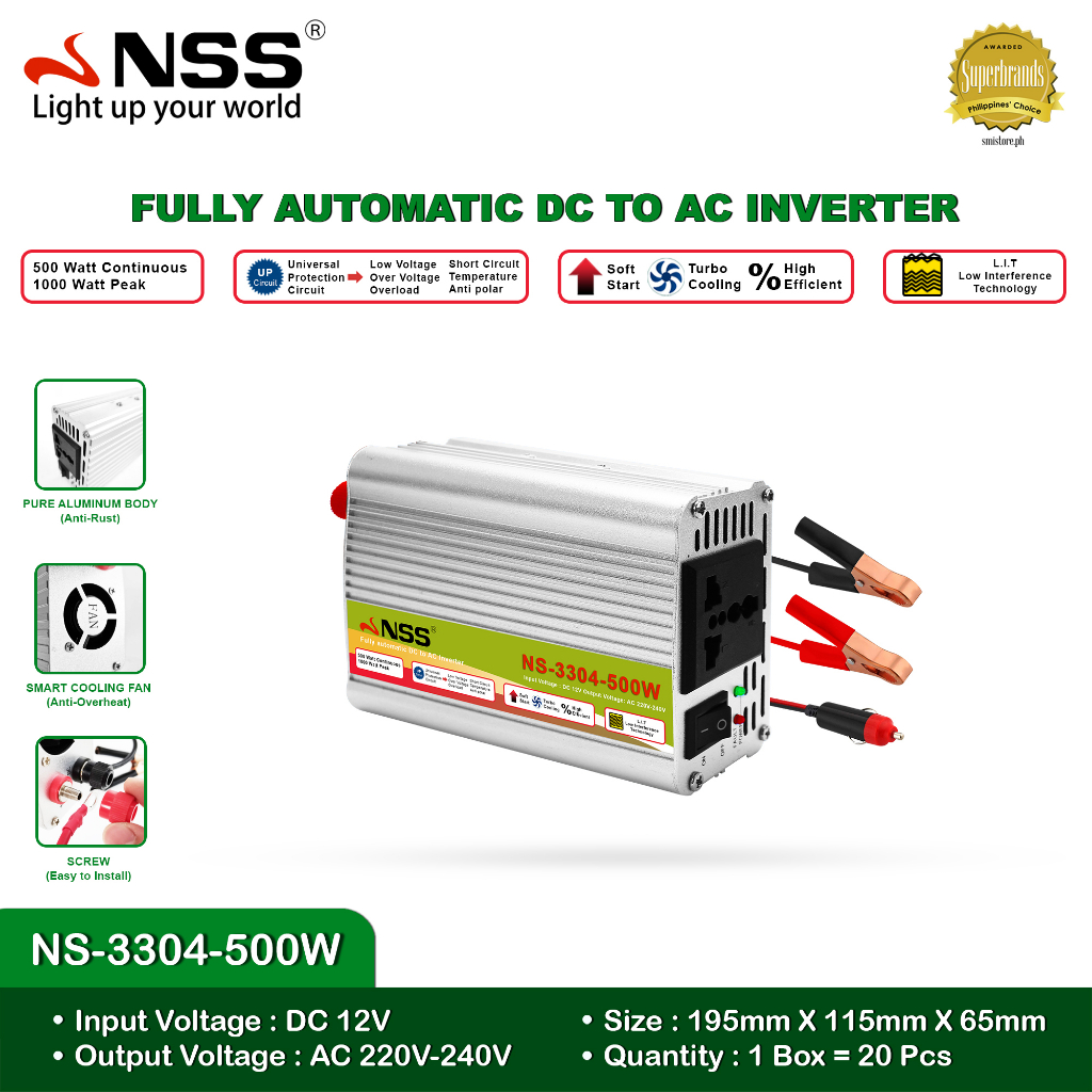 NSS 4 IN 1 Solar Power System Set With Solar Panel Battery Inverter ...