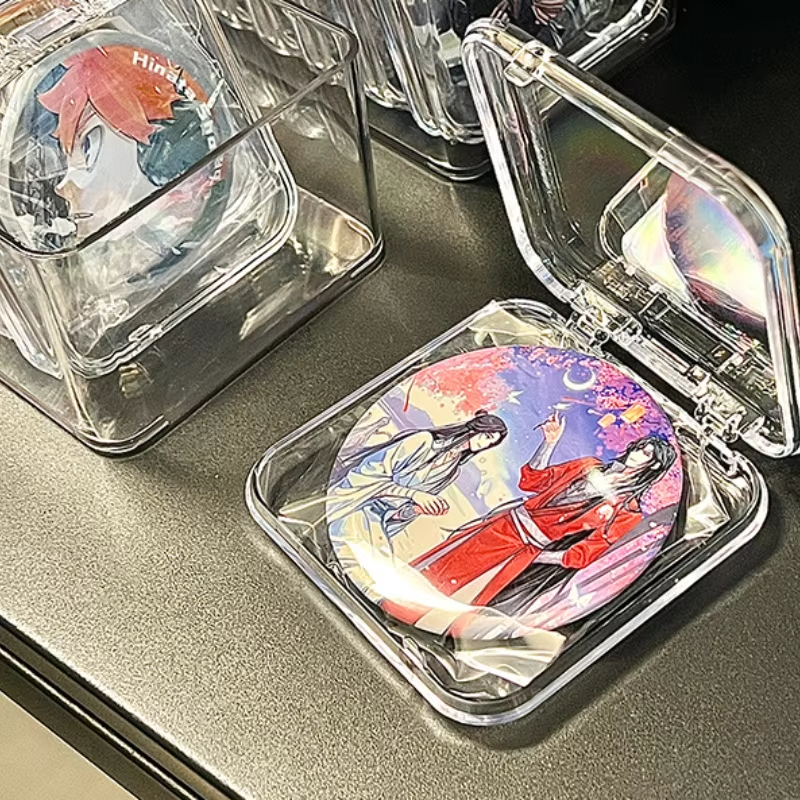Transparent Badge Storage Case Anime Collector Box Jewelry Organizer ...
