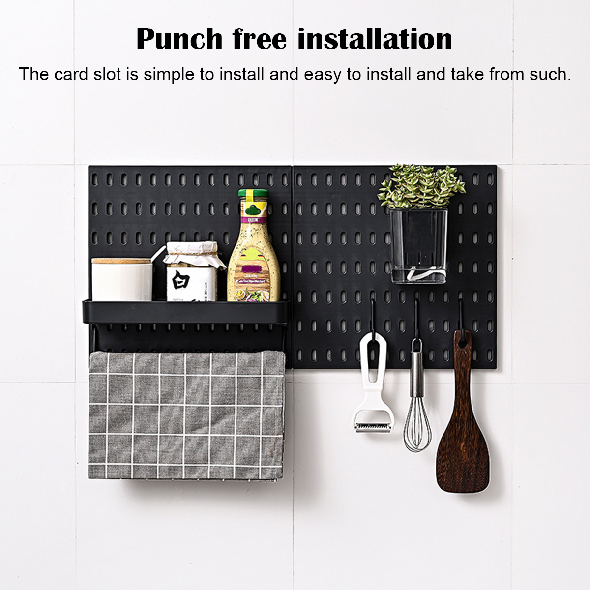 Wall Shelf Pegboard Switch Rack Kit Hole Board Multiuse Wall Pegboard ...