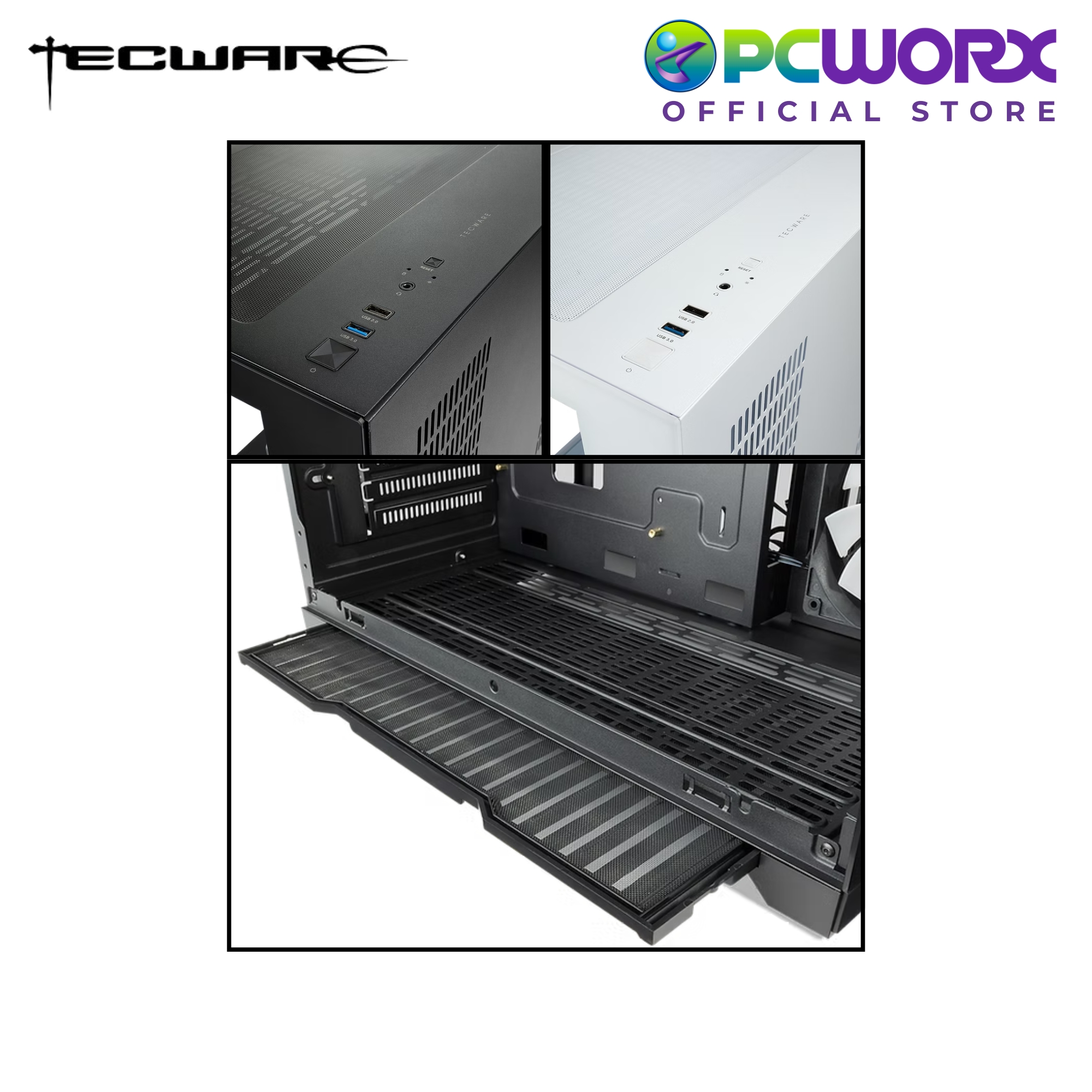 TECWARE VXN EVO 120MM MATX WHITE / BLACK | Shopee Philippines