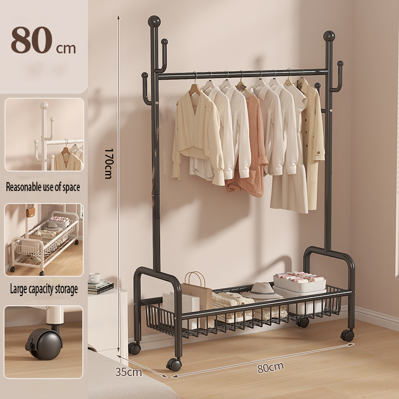 Metal Clothes Rack Heavy Duty Clothes Rack with Wheel Clothes Rack ...