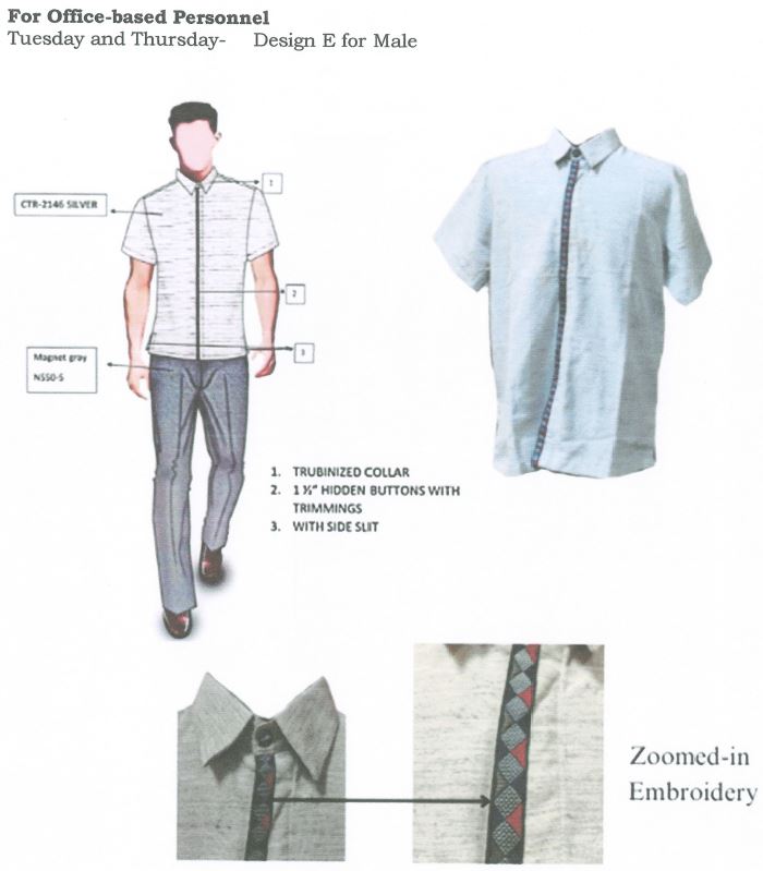 2025 Original DepEd Non Teaching Office Uniform Fabric cloth w/ correct ...
