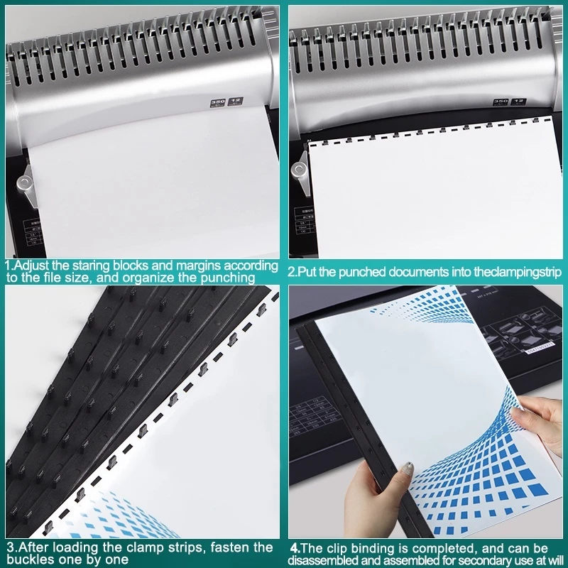 Binding Machine Ring / Comb Binding Machine A3/A4 Size Office 21 Holes ...