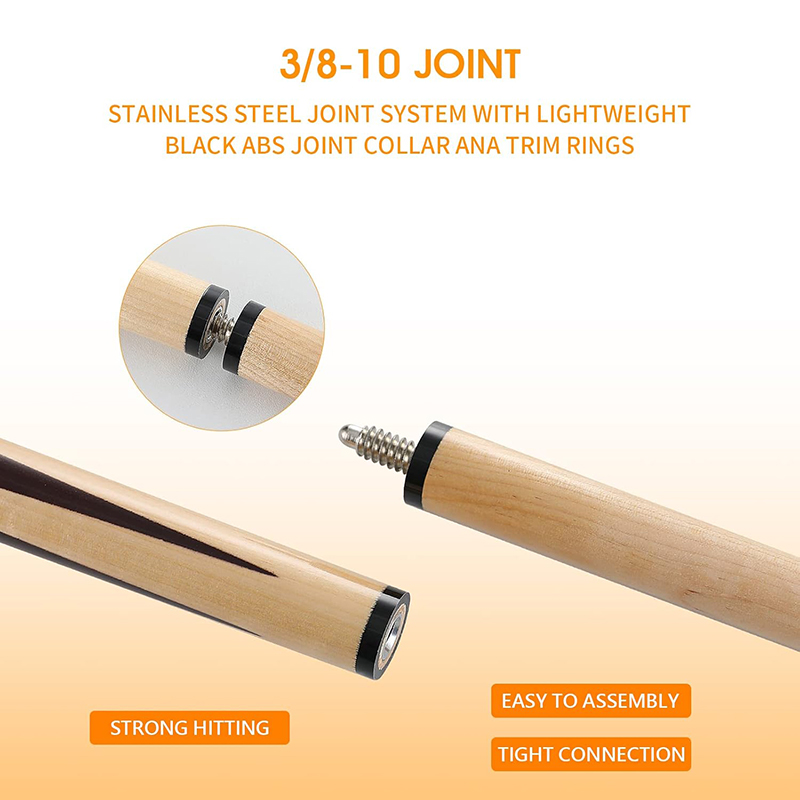 Two Folds Billiard Foldable Maple Superb Cue Pool Stick Snooker ...