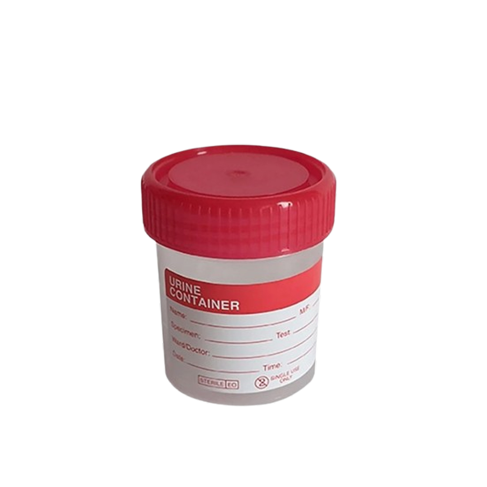 Urine Specimen Container with Label (Sterile, 60ml capacity) Medical ...