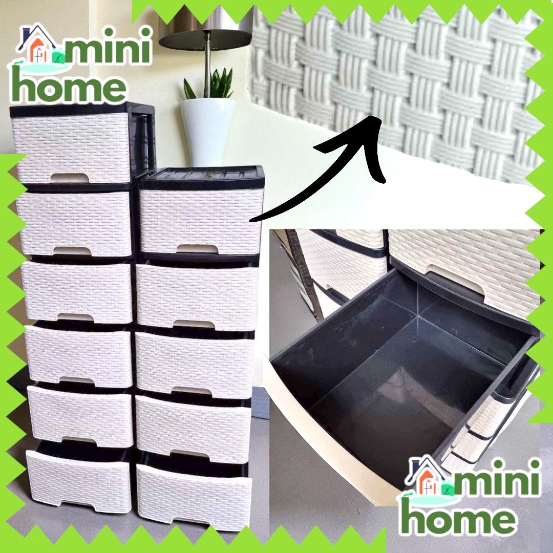 3L, 4L, 5L, 6L RATTAN DRAWER WEAVED DESIGN DRAWER (RANDOM COLOR ...